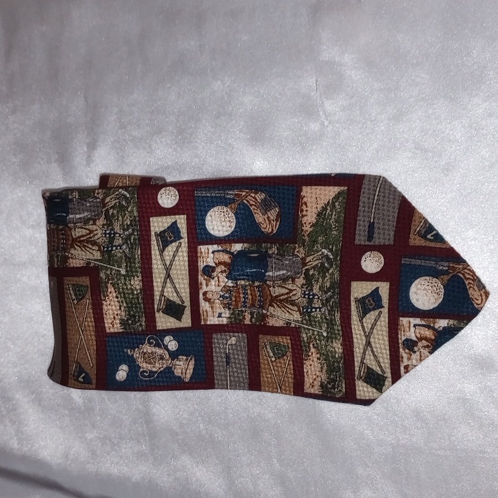 Vintage Robert Stock  "Golf Couple" Tie.